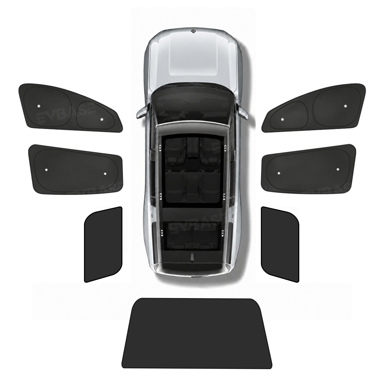 Sunshade for Rivian R2 Side Window Shade & Windshield Sun Shade & Glass Roof Sun Visor Foldable Heat Reflective Protector