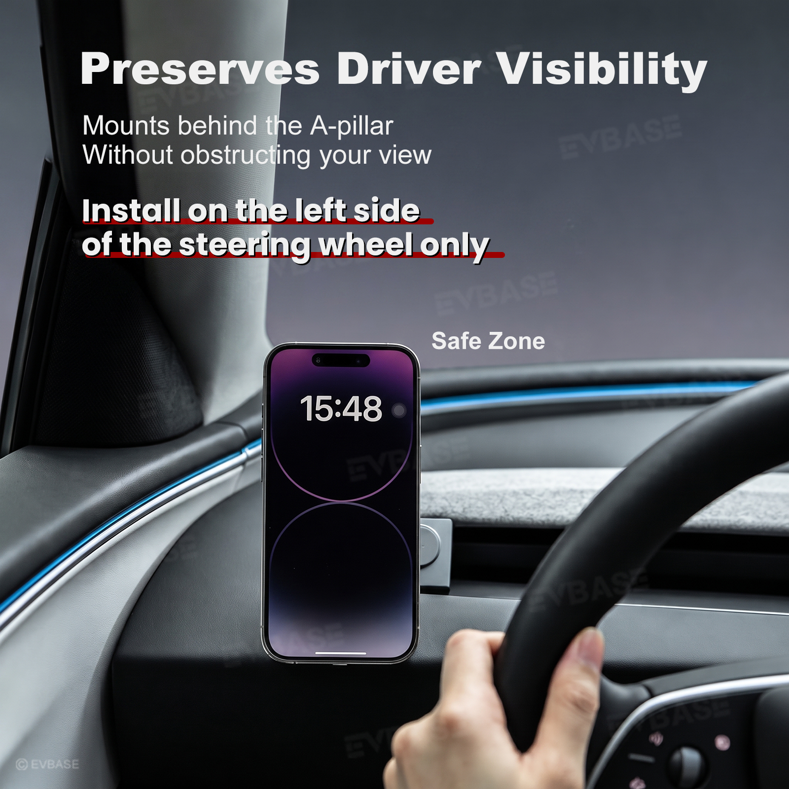 Model Y Juniper/ 3 highland Phone Mount Dashboard Side Magnetic Phone Holder