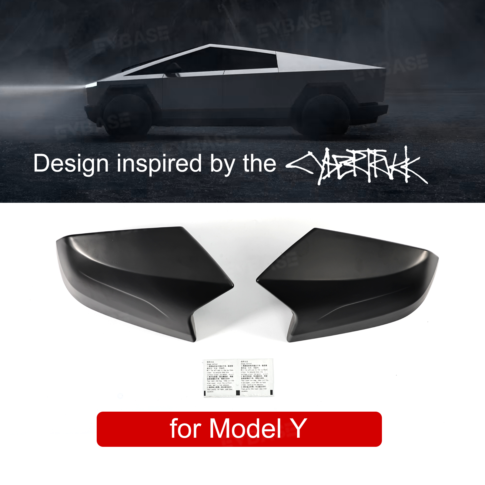 Model Y Side Mirror Cover Cyber Style Rear View Mirror Cap Protective Overlay