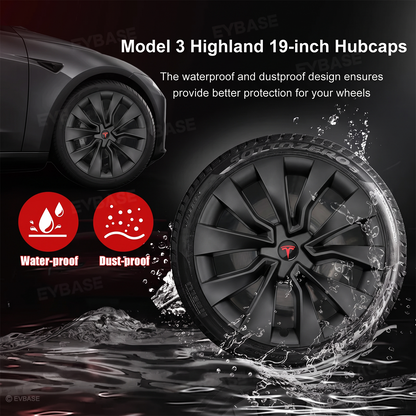 Tesla Model 3 Highland 19-Inch Wheel Covers For Nova Wheels Hub Caps Wheel Rim Protector EVBASE