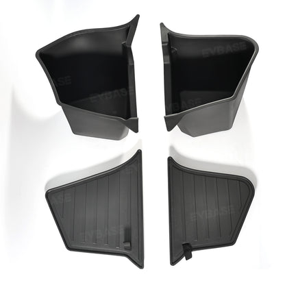 Model Y Juniper Rear Trunk Storage Box TPE Side Cargo Organizer Bins 2.0 with Lids for Tesla