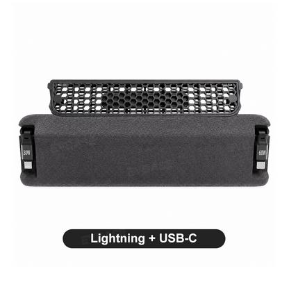Model Y L Rear Air Vent Expansion Dock with Retractable Charging Cables & Aromatherapy & Air Vent Cover