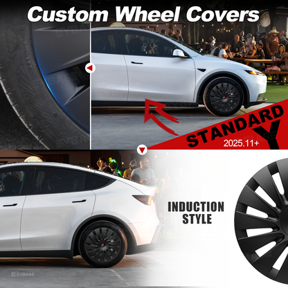 Model Y Juniper Standard 18" Wheel Covers for Tesla Aperture Wheels Induction Style Hubcaps
