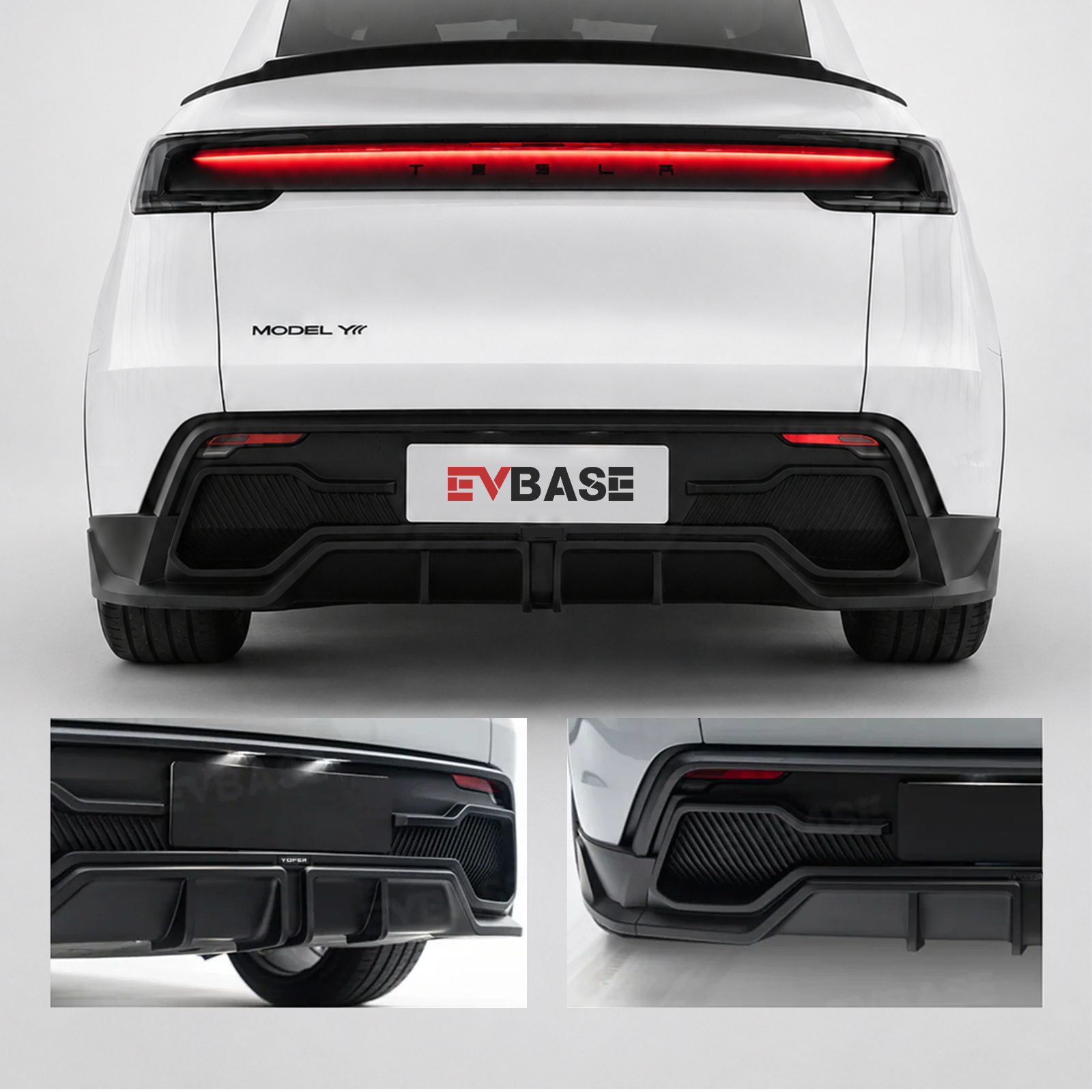Model Y L Body Kit Full Aero Front Lip & Side Skirts & Rear Diffuser for Tesla