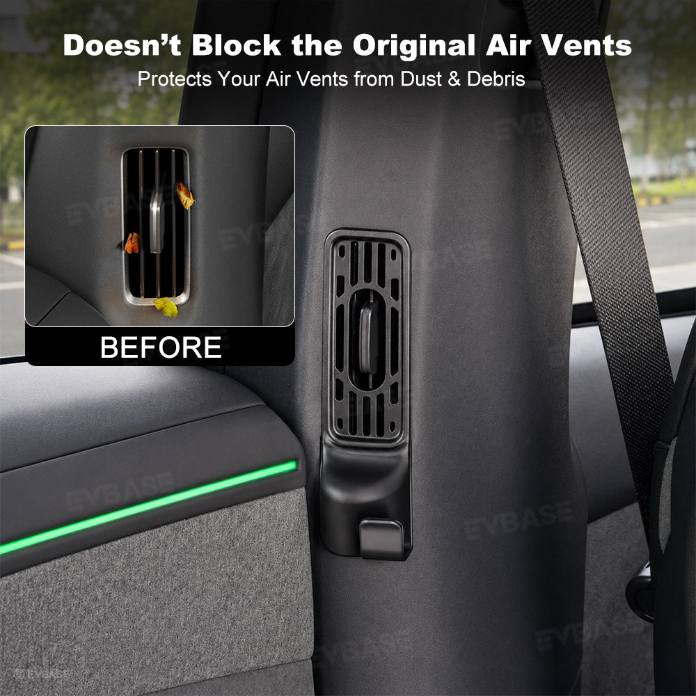 Model Y L Rear B-Pillar Air Vent Protective Covers with Hook