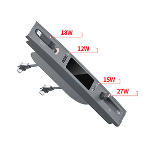 EVBASE 2023 Neues Tesla Model 3 Y Mittelkonsole USB C Multiport HUB-Adapter mit einziehbarem Datenkabel