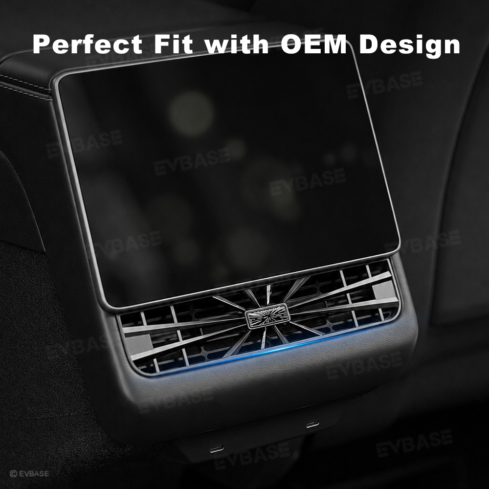 Model Y Juniper/ 3 Highland Backseat Air Vent Cover Rear AC Vent Protector Airflow Grille Protection with Built-in Aroma Diffuser