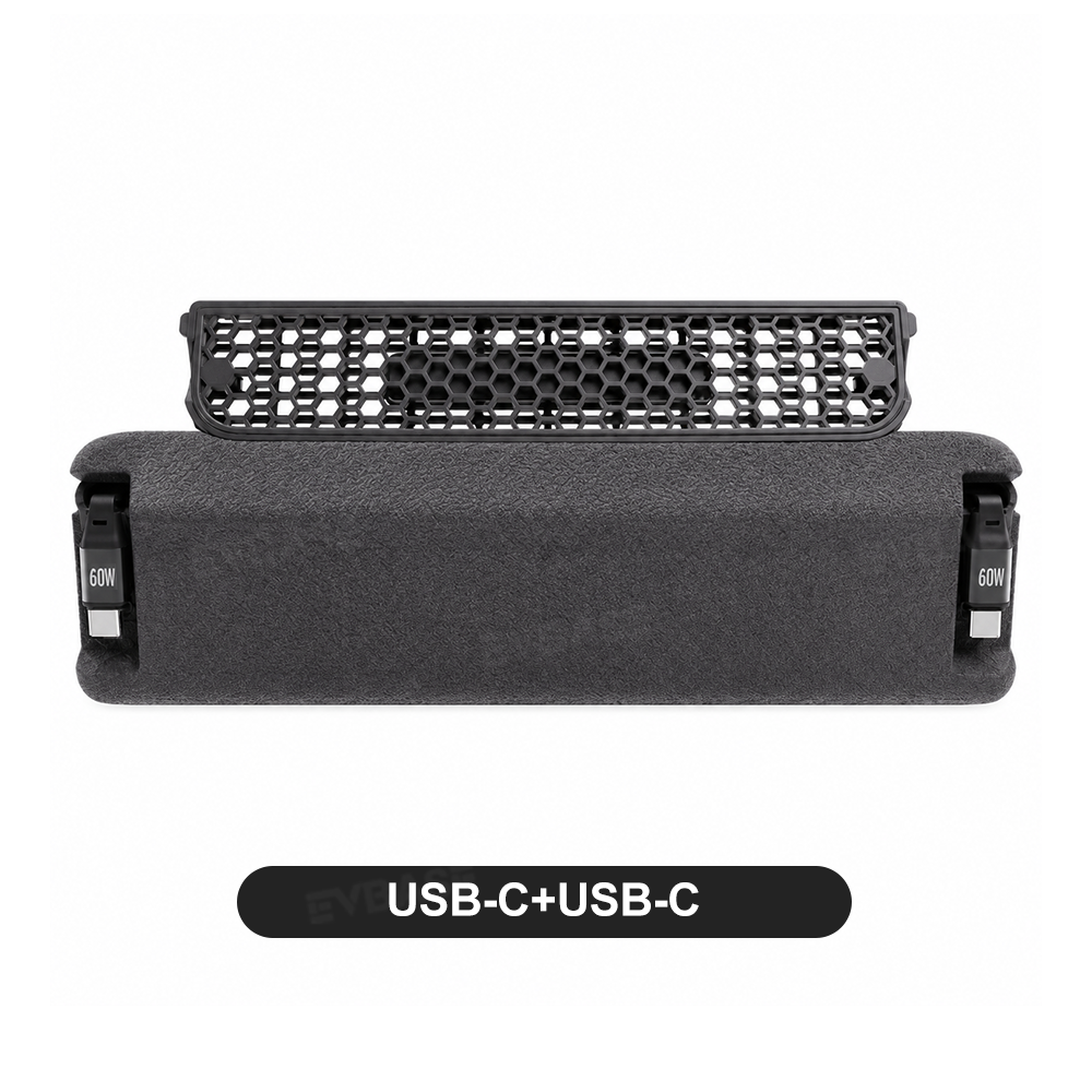 Model Y L Rear Air Vent Expansion Dock with Retractable Charging Cables & Aromatherapy & Air Vent Cover