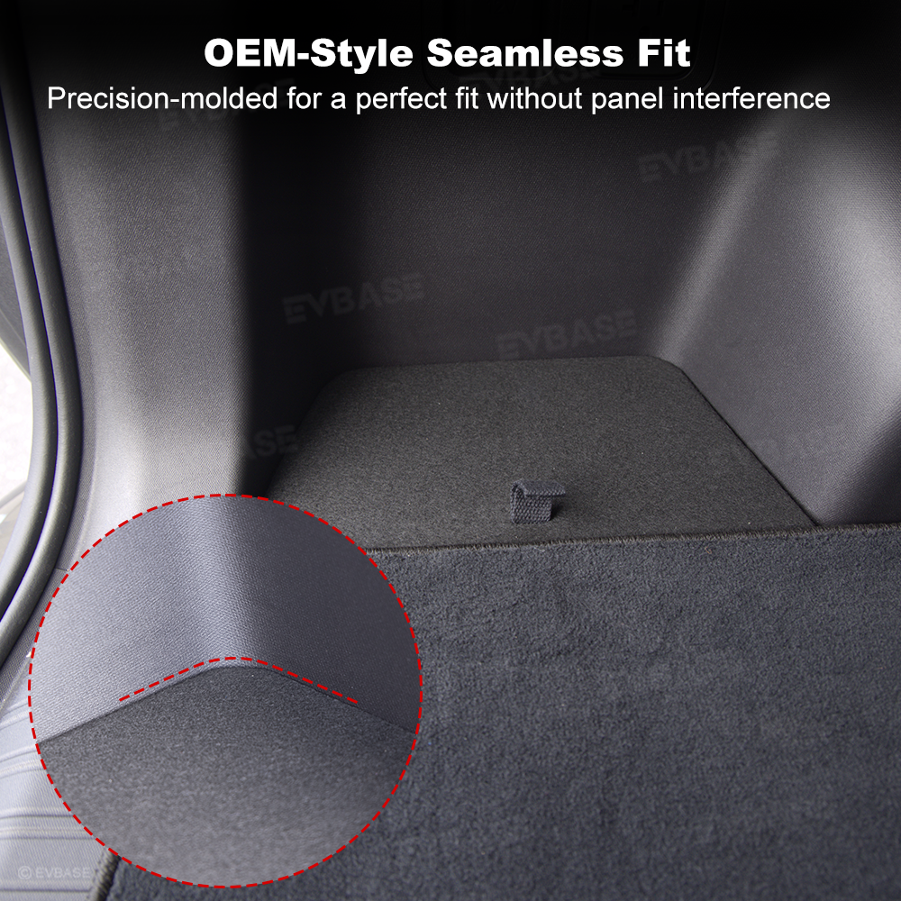 Trunk Cargo Side Storage Covers for Rivian R2 Carpeted Cargo Side Lids Hidden Storage Compartment with Pull Tabs