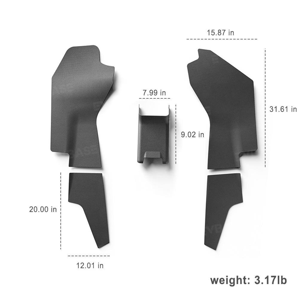 Model Y Juniper Anti-kick Pads Center Console Side & Rear Seat Stickers Protection Mats 5pcs Set