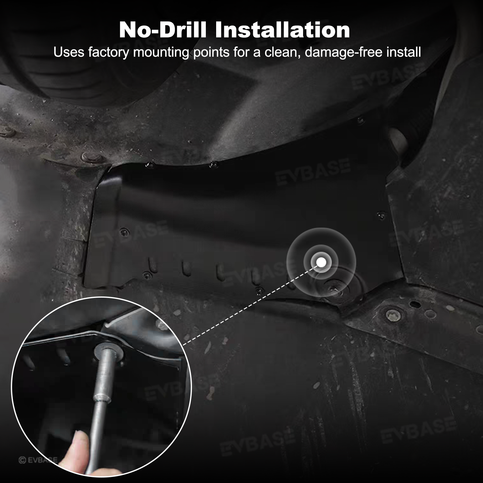 Model 3/Y Coolant Line Skid Plate Protection Guards Lower Chassis Coolant Pipe Protection Cover (Powder Coated)-Carbon Steel