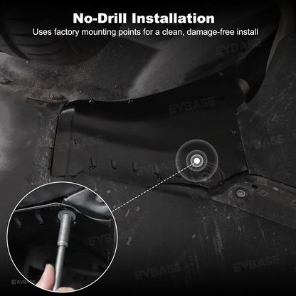 Model 3/Y Coolant Line Skid Plate Protection Guards Lower Chassis Coolant Pipe Protection Cover (Powder Coated)-Carbon Steel