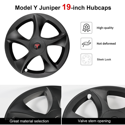Model Y Juniper Wheel Covers for Tesla 19" Crossflow Wheels Hubcaps-3D Sculpted Design