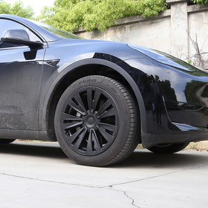 EVBASE Tesla Model Y Copri ruote a turbina 19 pollici Sport Modello X Versione Ruota Tappo 4PCS Matte