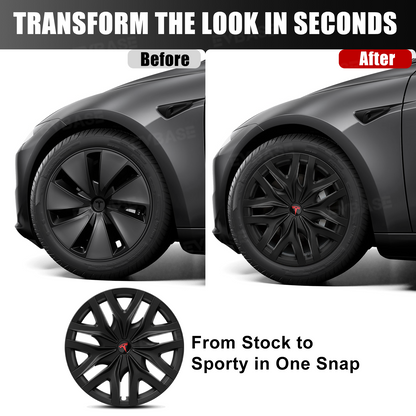 Model 3 Highland Wheel Covers 18" Photon Wheels Hubcaps Inspired By Model Y Performance