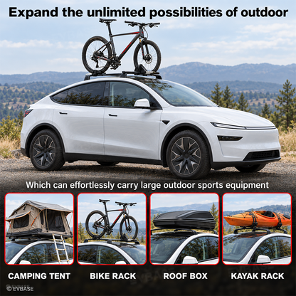 Model Y L Roof Rack Cross Bar Aluminum Alloy Lockable Cargo Carrier Rails