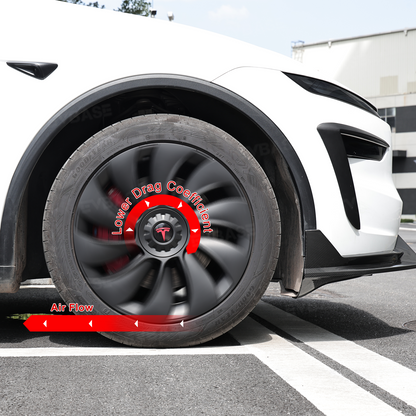 Model Y Juniper 19 inch Wheel Covers Überturbine Style Matte Hubcaps for Tesla Crossflow Wheels