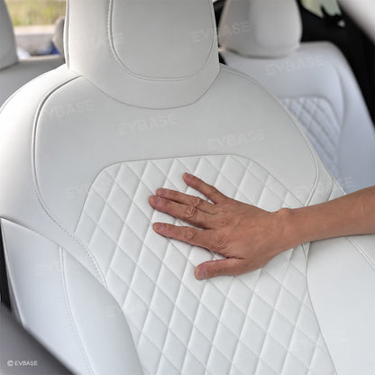 Model Y Juniper Seat Covers Waterproof Breathable NAPPA Leather Seat Protector with Diamond Quilted Design