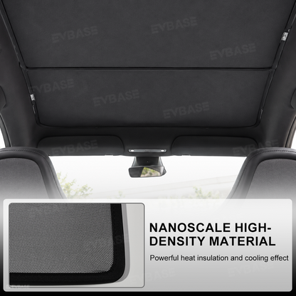 Model Y L Glass Roof Sunshade Ice Crystal Sunroof Shade Foldable Heat Reflective Sun Visor