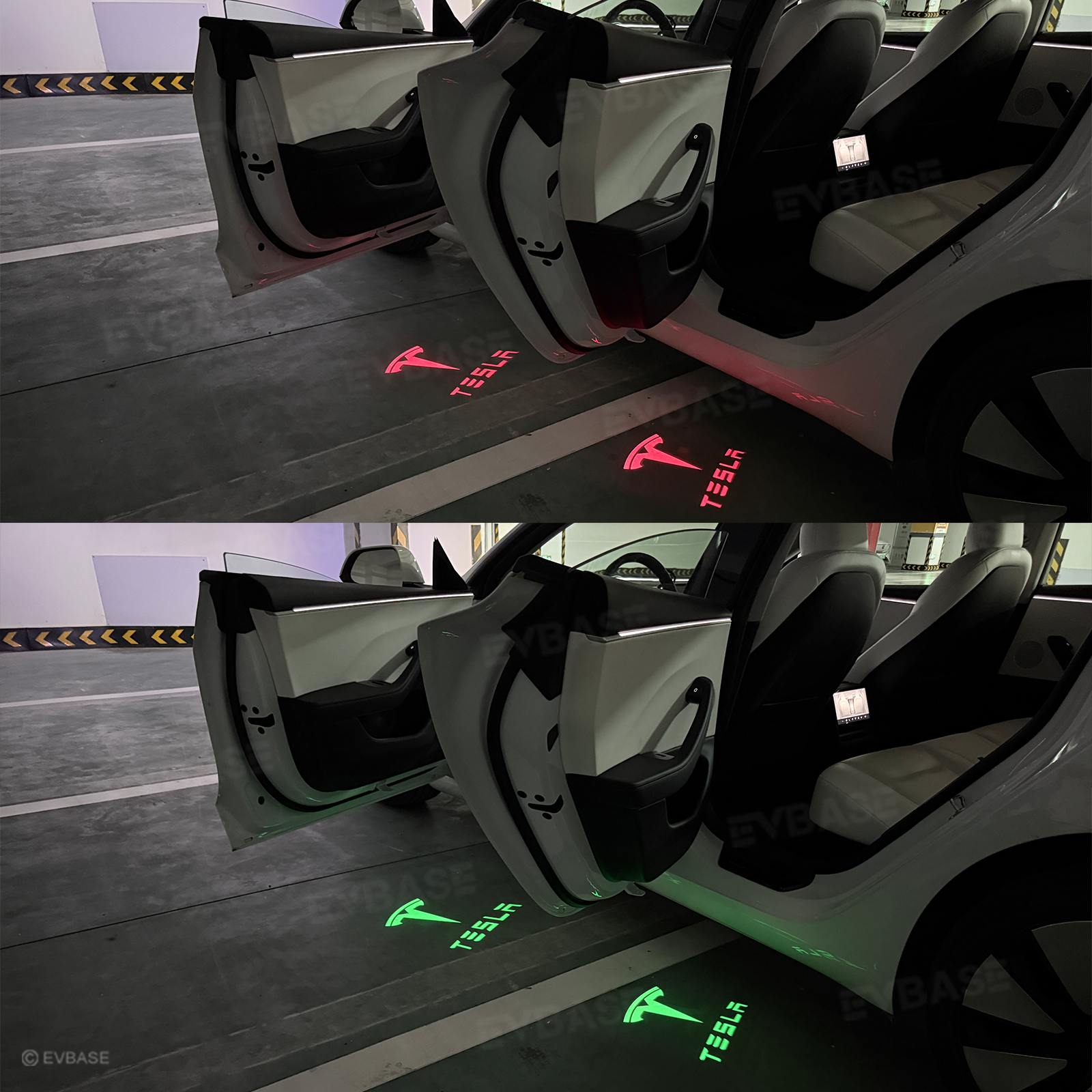 Model Y Juniper Puddle Lights 64-Color Changing Door Projection Lights with Smart APP Control for Model 3/Y/X/S