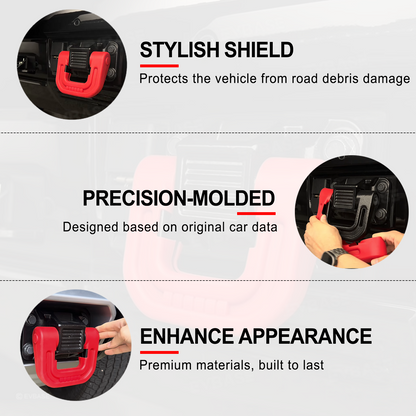 Tow Hook Covers for GMC Hummer EV Front Rear Bumper Performance D-ring Recovery Hook 3PCS