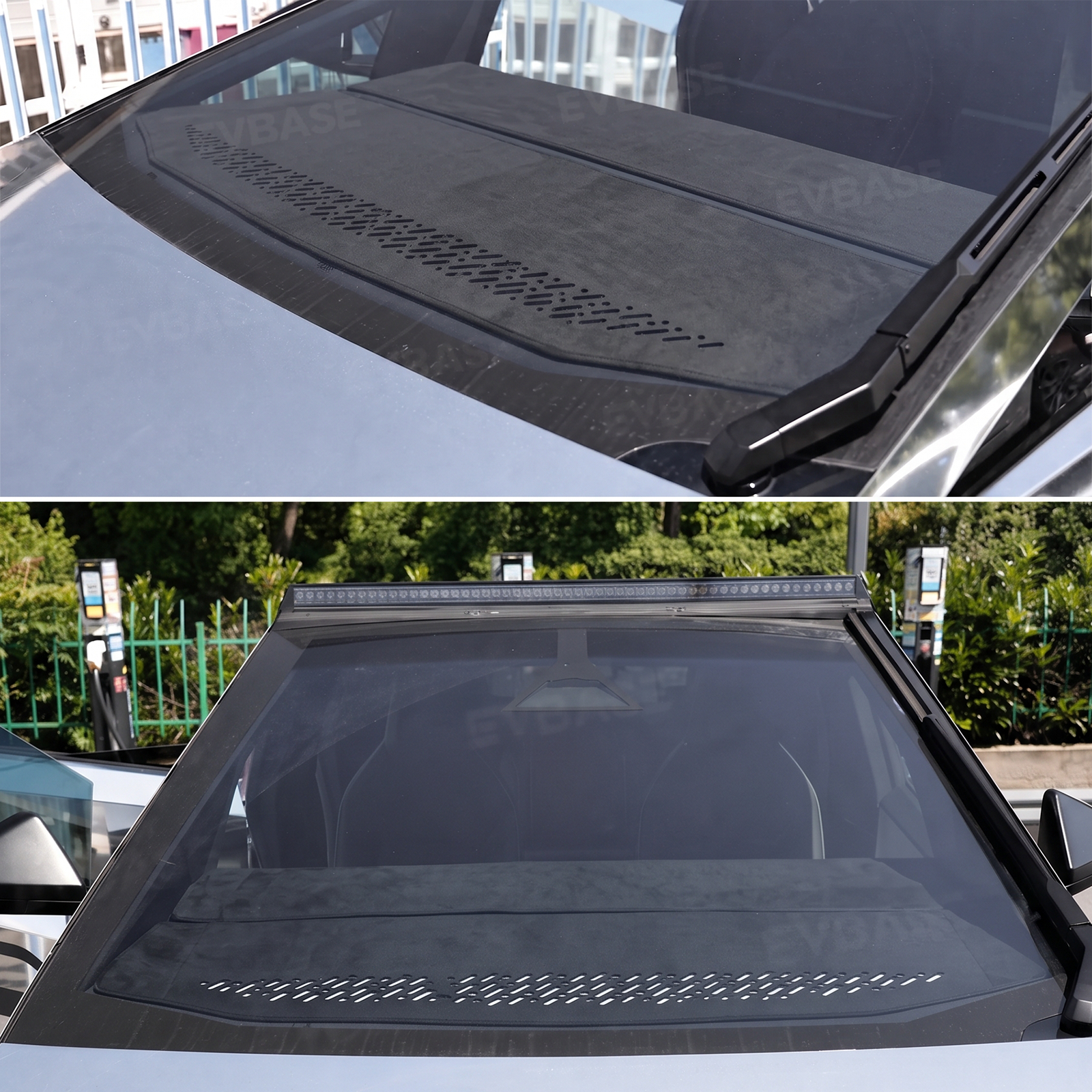 Cybertruck Dashboard Cover Anti-Glare Sun Protection Suede Dash Mat