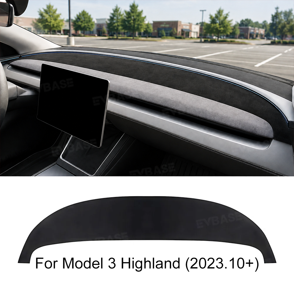 Model Y/3 Dashboard Cover Anti-Glare Sun Protection Suede Dash Mat Sunshield Dash Protector