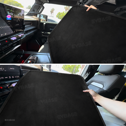Glass Roof Sunshade for Hummer EV Silicone Electrostatic Glass Sunroof Shade Heat Insulation UV Protection Faux Suede Sun Visor