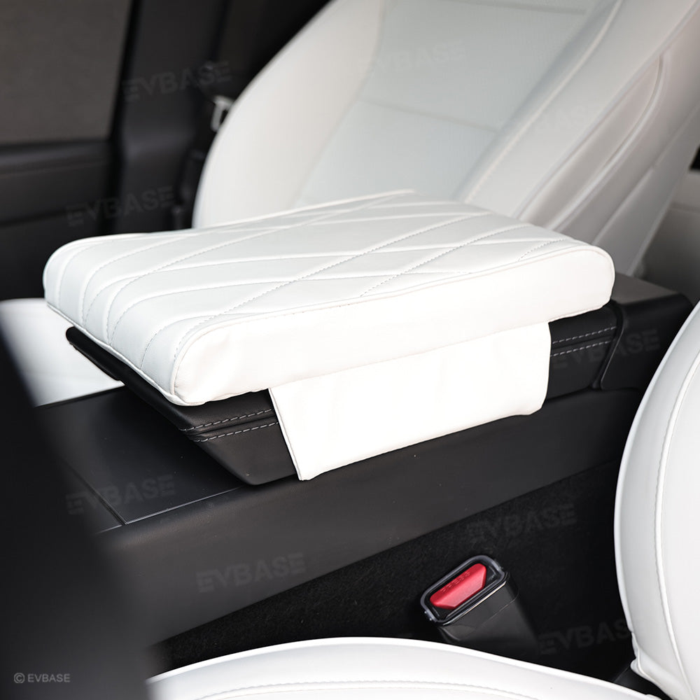 Model Y /3 /YL Leather Center Console Armrest Support Cushion & Scratch-Resistant Cover