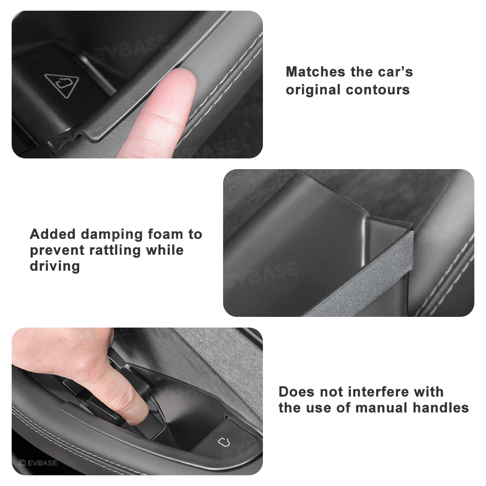 Model Y Juniper /3 Highland Door Handle Organizer Door Pull Handle Storage Box 4PCS for Tesla