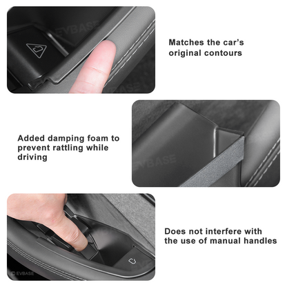 Model Y Juniper /3 Highland Door Handle Organizer Door Pull Handle Storage Box 4PCS for Tesla