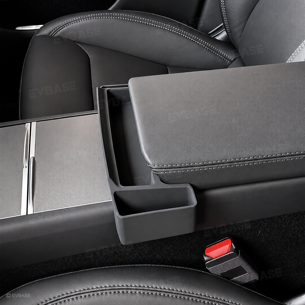 Model Y Juniper/ Y L/ 3 Highland Center Console Organizer Tray Silicone Armrest Sunglasses & Card Storage Box