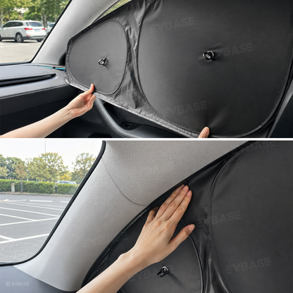 Model Y Juniper Sunshade Set Front & Rear Windshield Shade & Side Window Shades UV & Heat Protection Privacy Cover for Tesla Model Y/ YL & Model 3/3 Highland