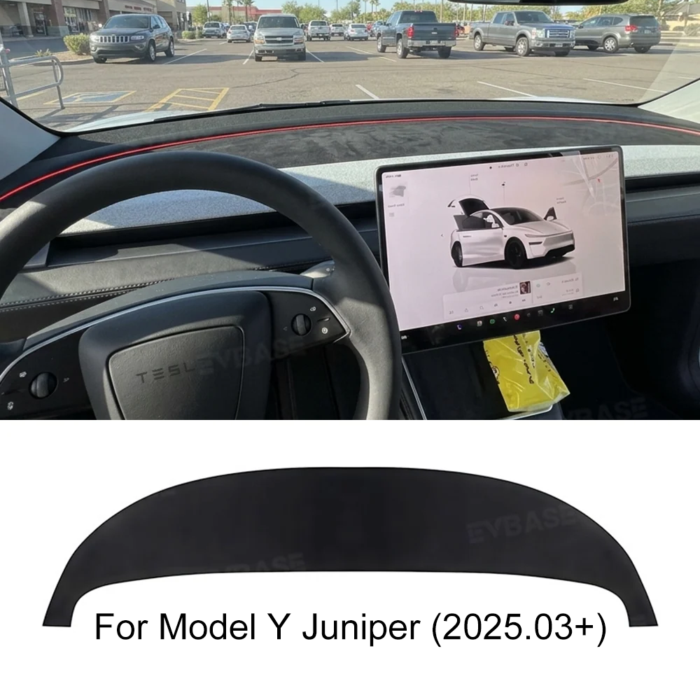 Model Y/3 Dashboard Cover Anti-Glare Sun Protection Suede Dash Mat Sunshield Dash Protector