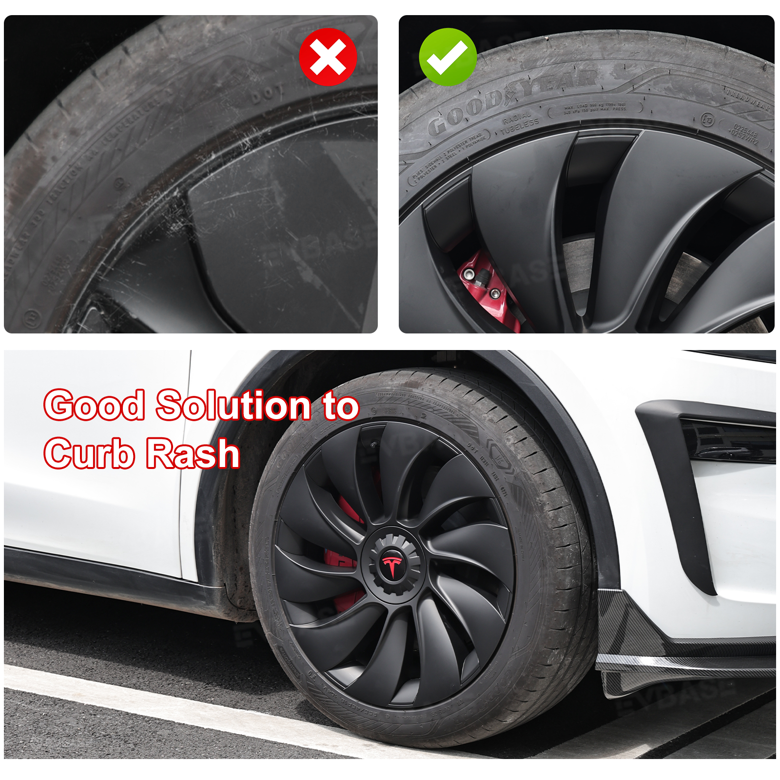 Model Y Juniper 19 inch Wheel Covers Überturbine Style Matte Hubcaps for Tesla Crossflow Wheels