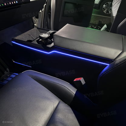 Cybertruck Interior Ambient Lighting Center Console RGB Chasing Lights LED Light Strip with OEM Screen Control