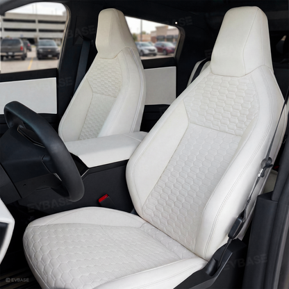 Cybertruck Seat Covers NAPPA Leather Seat Protector with Cyber Quilt Interior Design