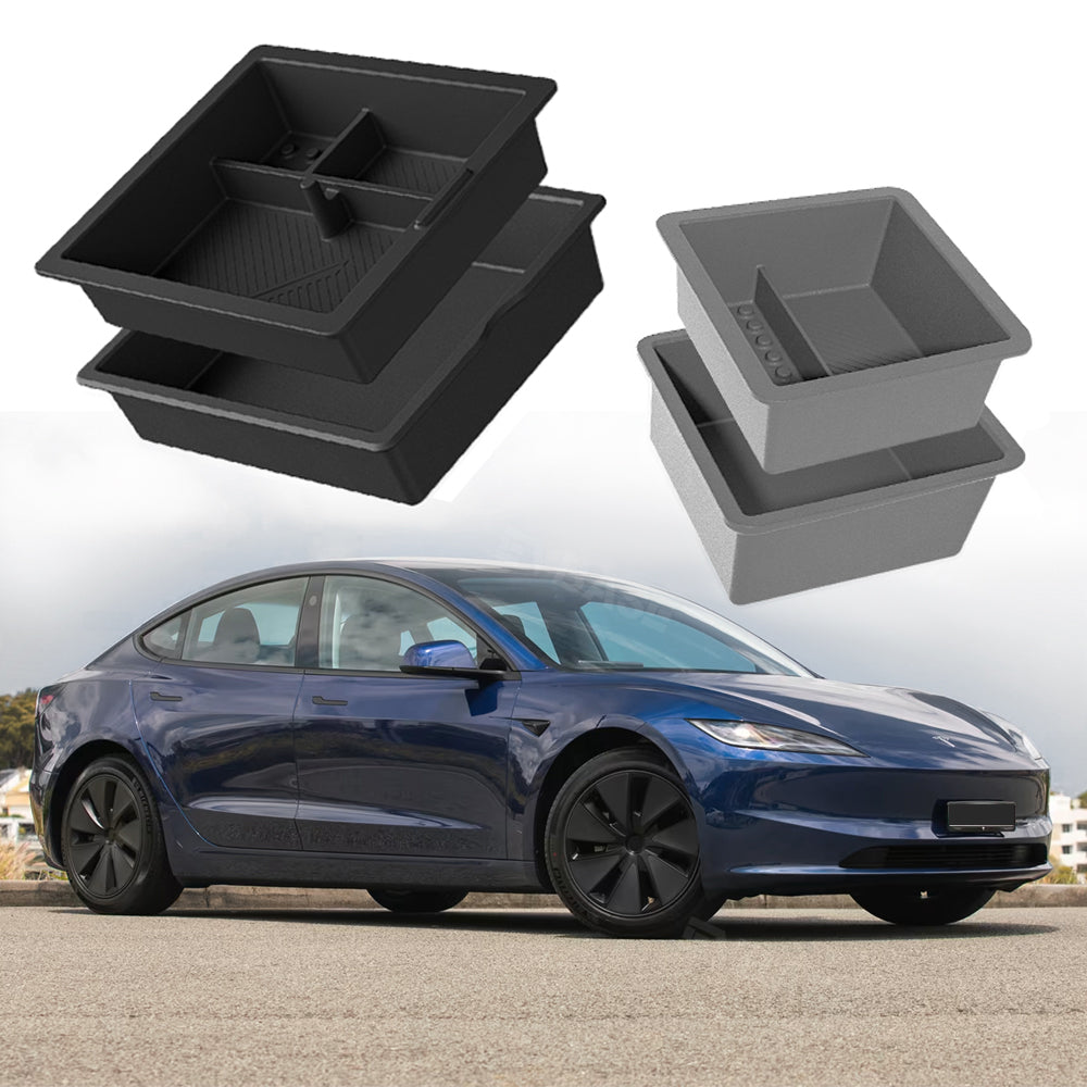 EVBASE Tesla Model 3 Highland Storage Box Double Layer Center Console ...