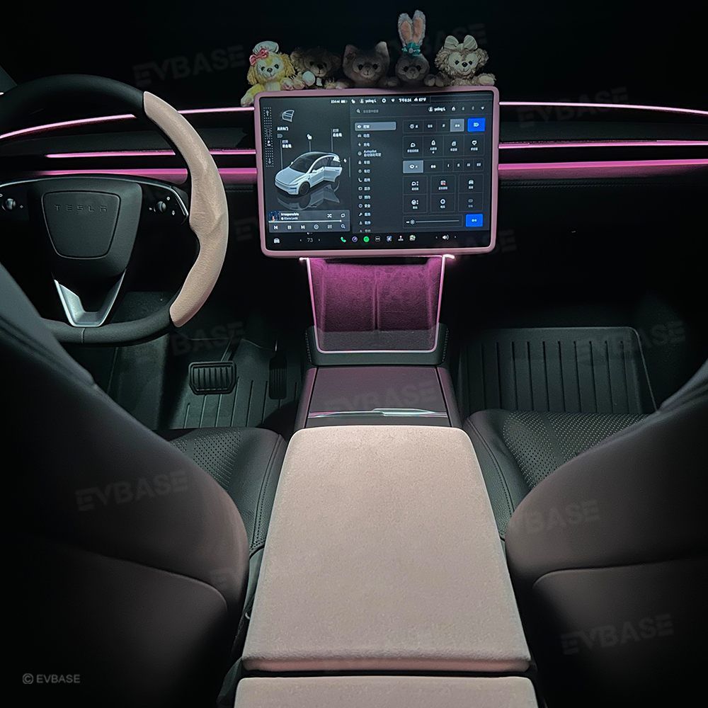 Model 3/Y Ambient Lighting Center Console Dashboard Light Strip with AI Voice Control LED Interior Lights 2.0