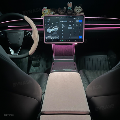 Model 3/Y Ambient Lighting Center Console Dashboard Light Strip with AI Voice Control LED Interior Lights 2.0