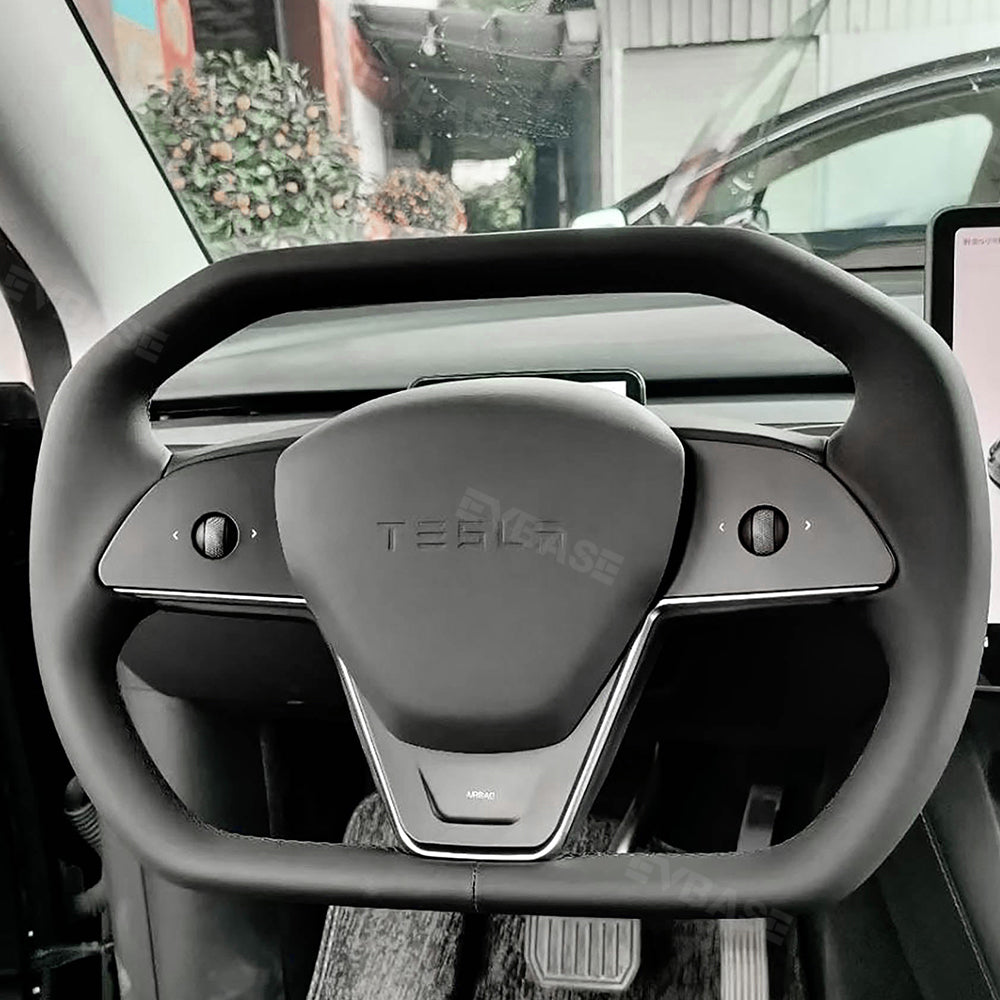 EVBASE Model 3 Y Yoke Steering Wheel Inspired By Cybertruck Style For Tesla