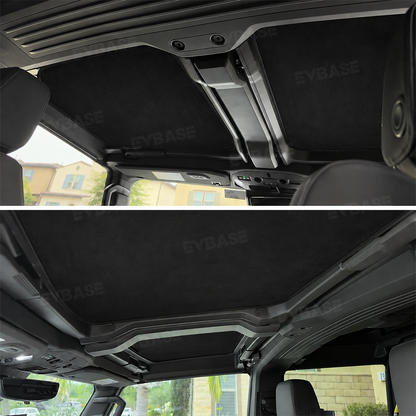 Glass Roof Sunshade for Hummer EV Silicone Electrostatic Glass Sunroof Shade Heat Insulation UV Protection Faux Suede Sun Visor
