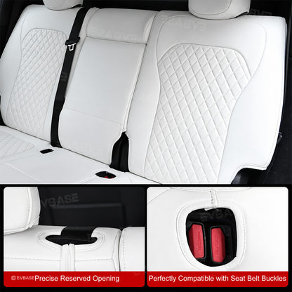 Model Y Juniper Seat Covers Waterproof Breathable NAPPA Leather Seat Protector with Diamond Quilted Design