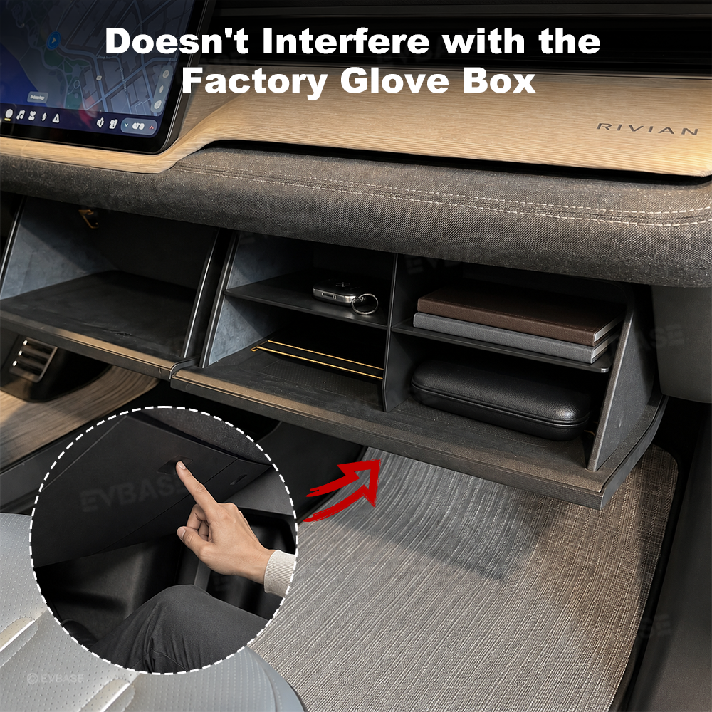 Glove Box Organizer Divider for Rivian R2 Center Console Organizer Storage Partition Insert