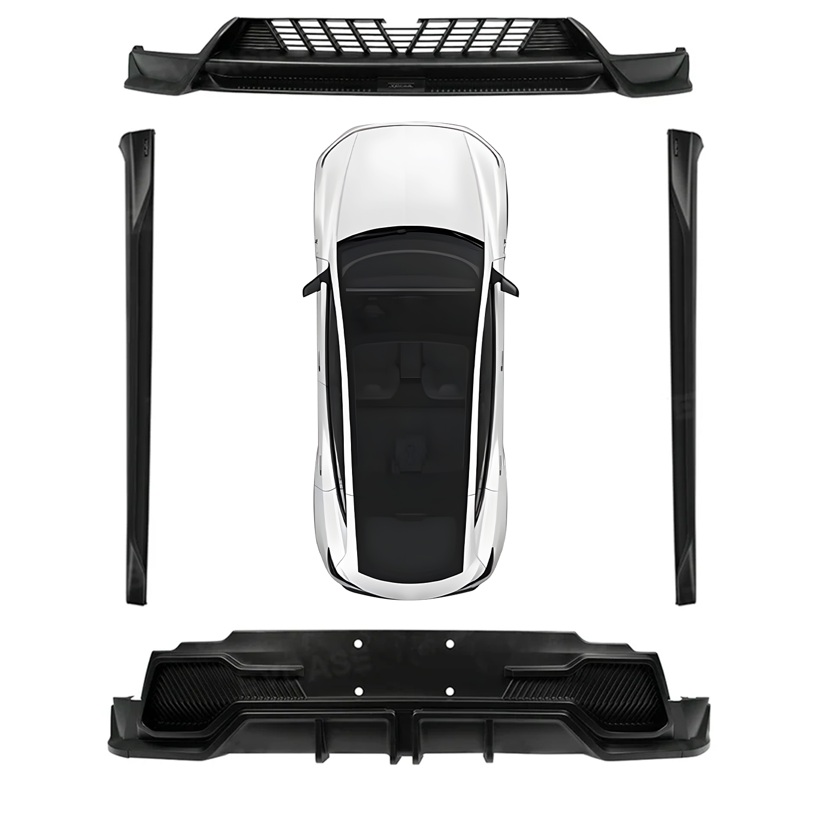Model Y L Body Kit Full Aero Front Lip & Side Skirts & Rear Diffuser for Tesla