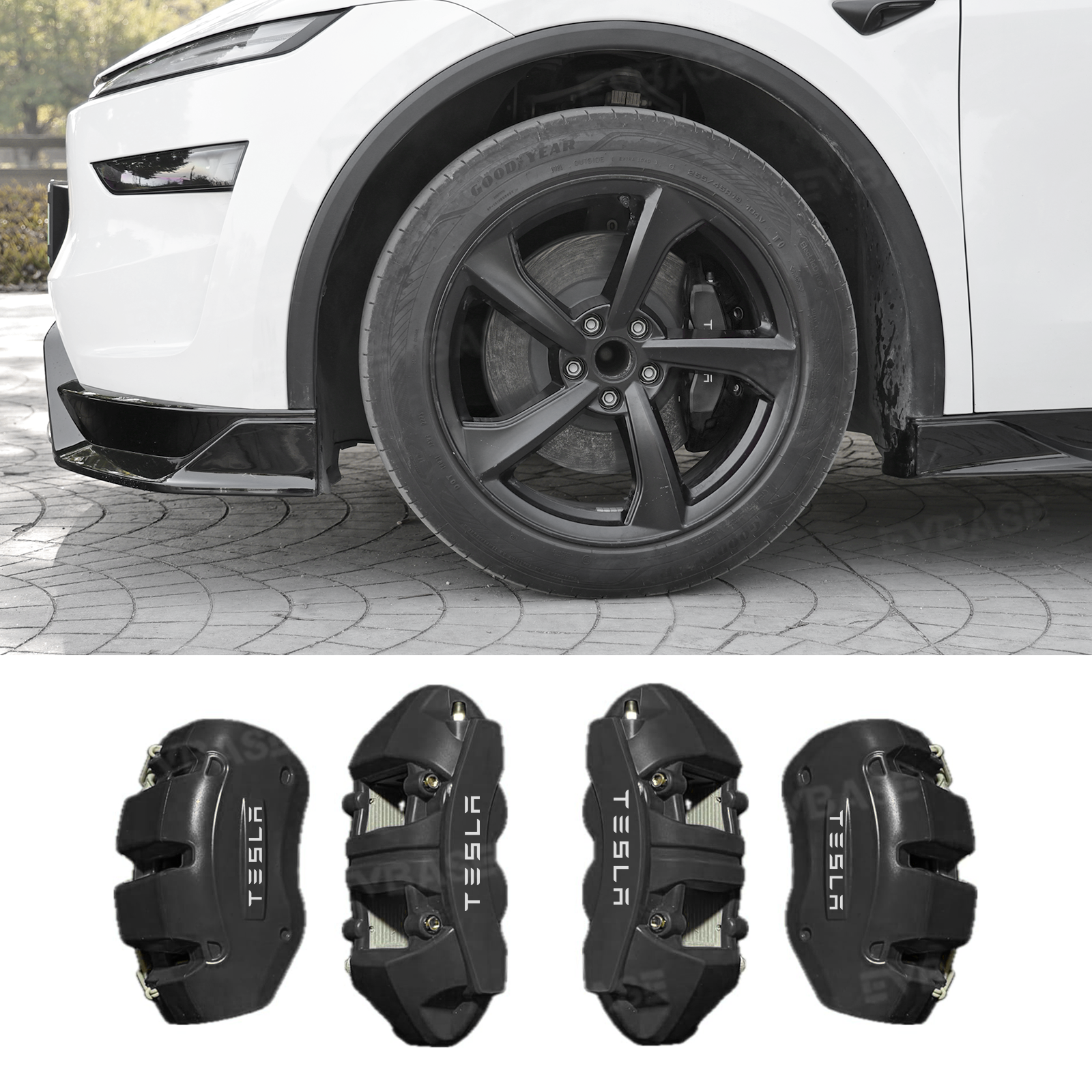 Model 3/Y Silicone Brake Caliper Covers Front and Rear Slip-On Caliper Protector Set Performance Look & No Wheel Removal