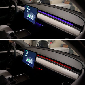 EVBASE Tesla Model 3 Y Dashboard Streamer Ambient Light Interior Car Neon Lights