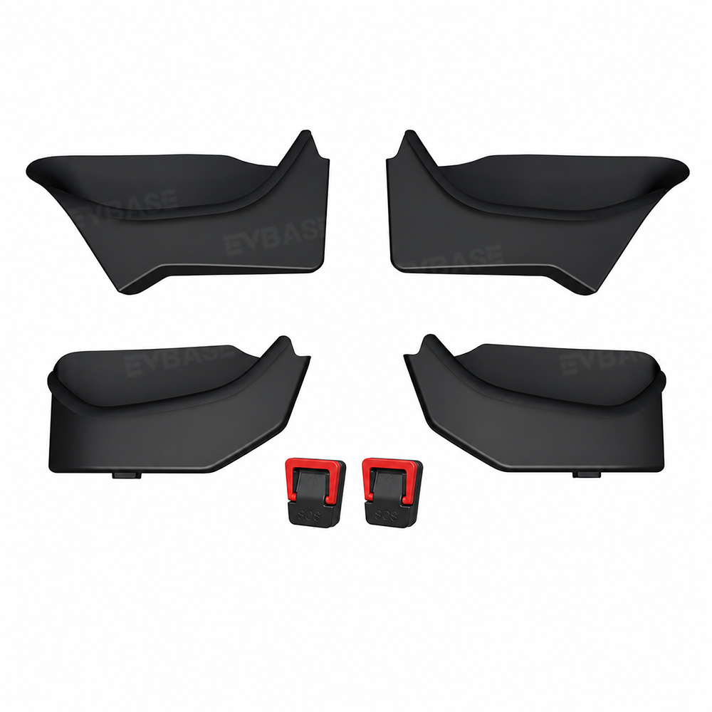 Model Y Juniper Side Door Storage Organizer Tray Liner with Rear Emergency Door Release Pull Handles