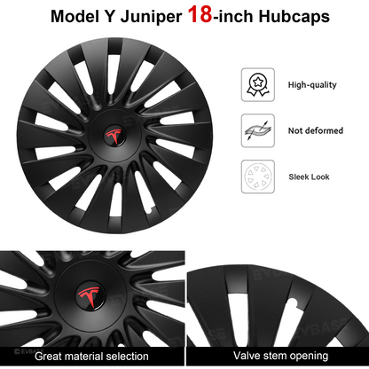 Model Y Juniper Standard 18" Wheel Covers for Tesla Aperture Wheels Induction Style Hubcaps