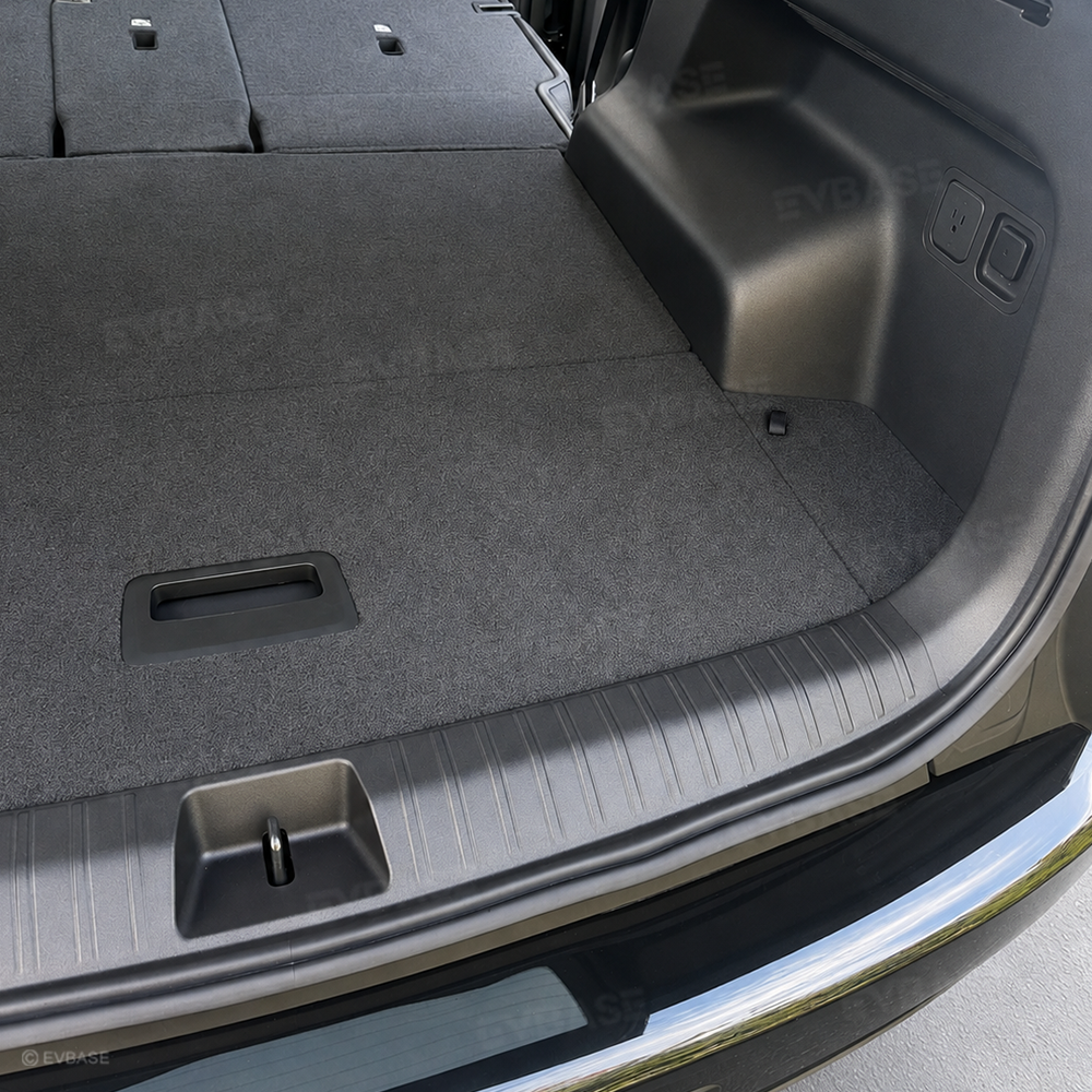 Trunk Cargo Side Storage Covers for Rivian R2 Carpeted Cargo Side Lids Hidden Storage Compartment with Pull Tabs